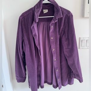 LL Bean Purple Cord button up - unisex